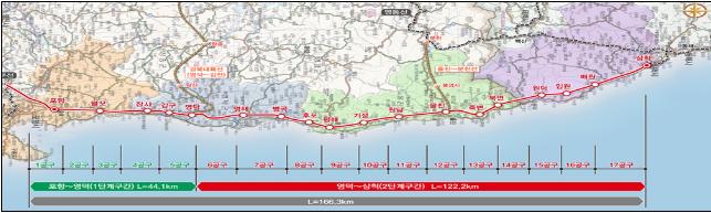 포항~영덕 동해선 26일 개통…KTX 포항역 간 연계․환승